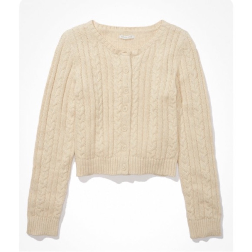 American Eagle Outfitters Cable Knit Cardigan and Cami Set